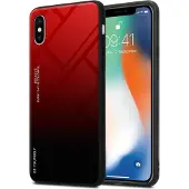 Cadorabo TPU 2 Farben Glas Cover
