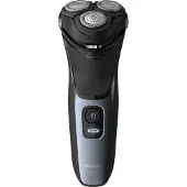 Philips 3000 series Shaver series 3000 S3133/51 Elektr. Nass- und Trockenrasierer Series 3000, Rotationstrasierer, Schwarz, Blau, Ladend, Leistung, Akku, Integrierte Batterie, 60 min