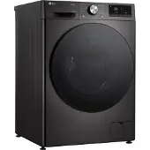 LG W4WR7096YB, Frontlader, Freistehend, Schwarz, Links, Platinum Black, Schwarz