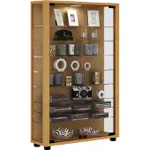 Hioshop Sammel Stand Vitrine Holz Glas Lumo Mini