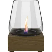 Tenderflame Laterne - Poppy 17 Black Oak Nachfüllbare Tischkerze mit Flüssigkeit