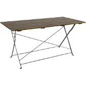 Mojawo Biergarten Tisch Klapptisch Gartentisch Esstisch Akazie Stahl 120x70cm