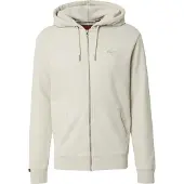 Superdry für Herren. M2014128A Kapuzenjacke mit Reißverschluss und Essential-Logo in Beige (S), Lässig, Baumwolle