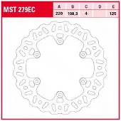 TRW Bremsscheibe EC MST279EC 220/108,3/125/4mm