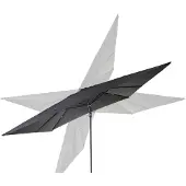 Mendler Gastronomie-Ampelschirm MCW-A96, 3x4m (Ø5m) schwenkbar, Polyester/Alu 26kg anthrazit mit Ständer, drehbar