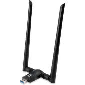 Level One WUA-1810E, Kabellos, USB, WLAN, Wi-Fi 5 (802.11ac), 867 Mbit/s, Schwarz