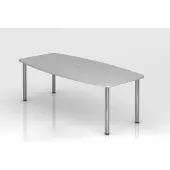 Hjh OFFICE PRO KARAT 22 C - Karat Grau 220 x 103 mit Chromfuß