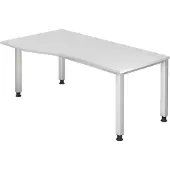 Hjh OFFICE PRO QUEO 18 S - Weiß 180 x 100 höhenverstellbar