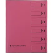 Bene Ordnungsmappe 6 Fächer rosa