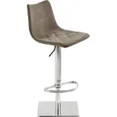 Mayer Barstuhl Sitzmöbel 1275 43 x 50 x 85 cm Edelstahl braun
