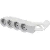 Legrand 694561, 3 m, Drinnen, Abgewinkelt, Grau, Weiß, 4 AC-Ausgänge, 618 g