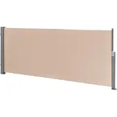 Pro-Tec Seitenmarkise 140 x 300 cm Sandfarben Beige Witterungsbeständig Sichtschutz Markise Sonnen- & Windschutz