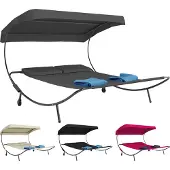 Hioshop Doppelliege Gartenliege