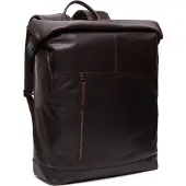 The Chesterfield Brand Leder Freizeitrucksack Rucksack mit Laptopfach Liverpool Backpack Brown dunkelbraun