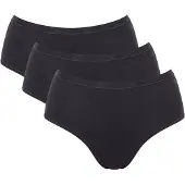 Sloggi Slip "Slip GO Daily Cotton Midi 3P 3er Pack", Damen, Gr. L, schwarz, Obermaterial: 95% Baumwolle CO. 5% Elasthan EL., Unterhosen Slip