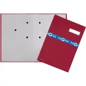 Pagna Unterschriftenmappe Leinen mit 5 Fächer, Rot