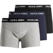 Jack & Jones Trunk "JACANTHONY TRUNKS 3 PACK NOOS", Herren, Gr. L, 3 Stk., schwarz, Jersey, Obermaterial: 95% Baumwolle, 5% Elasthan, unifarben, Unterhosen Trunk