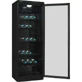 Exquisit Glastürkühlschrank GKS350-1-GT-280D schwarz | Nutzinhalt: 320 L | Standgerät