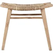 MUST Living Hocker Rex aus Teakholz, skandinavischer Stil, Natur, rechteckig, , Indoor