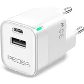 Pedea Dual Mini Reiselader 30W, Drinnen, AC, Weiß