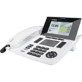 AGFEO ST 56, IP-Telefon, Weiß, Kabelgebundenes Mobilteil, 5000 Eintragungen, LCD, Blau