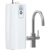 Stiebel Eltron Untertisch-Trinkwassersystem "Kochendwassergerät HOT 2.6 N Premium + 3in1 b gebürstet" Set mit Heißwassergerät und speziellem Wasserhahn für die Küche