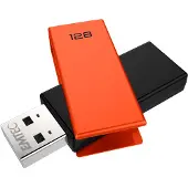 Emtec C350 Brick - USB-Flash-Laufwerk - 128 GB - USB 2.0 - orange