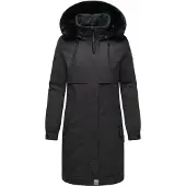 NAVAHOO Kaltwetterretter Damen Winter Parka mit Kunstfellkragen