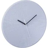 Relaxdays Wanduhr, Ø 30,5 cm, batteriebetrieben, ohne Zahlen, Küchenuhr analog, mit Sekundenzeiger, Wohnzimmeruhr, grau