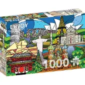 Enjoy Puzzle Puzzle, 1000 Teile – Enjoy – Weltberühmte Sehenswürdigkeiten