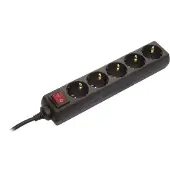 As Schwabe as-Schwabe 5-fach Steckdosenleiste mit Schalter 1,4m Winkel-Schuko 230V 16A IP20