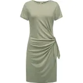 Ragwear Shirtkleid "Knotta" Ohne Taschen Kurzarm Sommerkleid mit seitlichem Bindeband