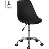 Amstyle KORSIKA | Drehstuhl Kunstleder Schwarz | Drehsessel Wartezimmerstuhl