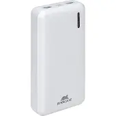 Rivacase VA2572, 20000 mAh, Lithium Polymer (LiPo), Quick Charge 3.0, 3,7 V, 20 W, Weiß