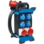 As Schwabe as-Schwabe Tragbarer Stromverteiler CEE 400V 32A auf 4x Schuko & 2x CEE IP44