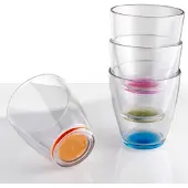Brunner Tahiti Trinkgläser 200 ml 4 Stück transparent/bunt