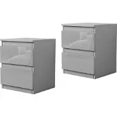 HTI Nachtschrank Kenji Hochglanz 2er-Set