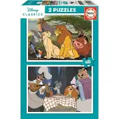 Educa Set mit 2 Puzzeln Lion King and Lady and the Tramp 48 Stücke
