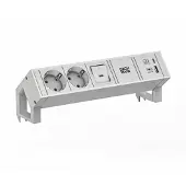 Bachmann DESK2 white 2xCEE7/3 1xUSB A/C 22W 0,2m GST18