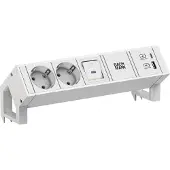 Bachmann 902.3203 DESK2 white 2xCEE7/3 1xUSB A/C 22W 0,2m RAL9010 9023203