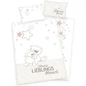 Baby Best Babybettwäsche "Kleiner Lieblingsmensch", mit Bärchen Motiv und liebevollem Schriftzug