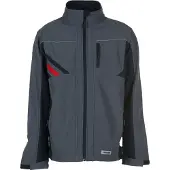 Planam Softshelljacke Highline Grösse XXXL schiefer/schwarz/rot