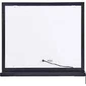 Beliani Wandspiegel Schwarz Transparent 50 x 60 cm LED Beleuchtung Rechteckig Modern