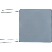 Beliani Sitzkissen Set für Stuhl Blau Polsterbezug 8 Stück Garten Gartenmöbel Gartenstuhl