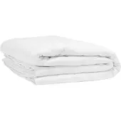 Beliani Bettdecke Weiß Polyester/Baumwolle 135 x 200 cm Doppeldecke Monochromatisch Warm Ganzjährig Schlafzimmer