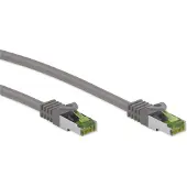 Goobay RJ45 Patchkabel mit CAT 8.1 S/FTP Rohkabel, grau