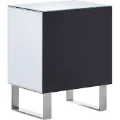 Beliani Nachttisch Spiegeleffekt Glas MDF Platte 48 x 35 x 60 cm Glamourös Spiegeleffekt Geräumige Schubladen Dekorativ Funktional Schlafzimmer