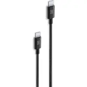 Cellularline Geflochtenes Kabel 60 cm - USB-C zu USB-C, 0,6 m, USB C, Schwarz