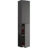 VCM Holz Badezimmerschrank | Badmöbel | Wandregal | Badezimmer | Badschrank | Hochschrank | Maße ca. H. 150 x B. 33 x T. 22 cm - Lendas