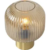 Lucide Tischlampe Maloto Ø 20 cm Bernstein